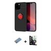 MARSİLYAN™- iPhone 12 Pro Max Kılıf Yankı Form Prime - Şeffaf Temperli Cam Ekran Koruyucu + Gümüş Shine Kamera Lens Koruma Cam