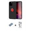 MARSİLYAN™- iPhone 12 Pro Max Kılıf Yankı Form Prime - Şeffaf Uv Polymer Nano Ekran Koruyucu + Shine Kamera Lens Koruma Cam - GS