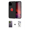 MARSİLYAN™- iPhone 12 Pro Max Kılıf Yankı Form Prime - Şeffaf Uv Polymer Nano Ekran Koruyucu + Yeşil Neon Fosforlu Kamera Lens
