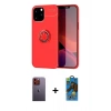 MARSİLYAN™- iPhone 12 Pro Max Kılıf Yankı Form Prime - Siyah 18D Cam Ekran Koruyucu + Neon Fosforlu Kamera Lens - TU