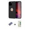 MARSİLYAN™- iPhone 12 Pro Max Kılıf Yankı Form Prime - Siyah 20D Premium Cam Ekran Koruyucu + Metal Kamera Lens Koruma Cam - GD