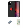 MARSİLYAN™- iPhone 12 Pro Max Kılıf Yankı Form Prime - Siyah 20D Premium Cam Ekran Koruyucu + Metal Kamera Lens Koruma Cam - KI