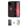 MARSİLYAN™- iPhone 12 Pro Max Kılıf Yankı Form Prime - Siyah 20D Premium Cam Ekran Koruyucu + Neon Fosforlu Kamera Lens - YL