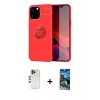 MARSİLYAN™- iPhone 12 Pro Max Kılıf Yankı Form Prime - Siyah 34D Izgaralı Cam + Shine Kamera Lens - GD