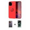 MARSİLYAN™- iPhone 12 Pro Max Kılıf Yankı Form Prime - Siyah 360 Mat Full Body Arka Koruyucu + Neon Fosforlu Kamera Lens - SI