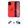 MARSİLYAN™- iPhone 12 Pro Max Kılıf Yankı Form Prime - Siyah 3D Antistatik Cam Ekran Koruyucu + Metal Kamera Lens Koruma Cam - KI