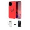 MARSİLYAN™- iPhone 12 Pro Max Kılıf Yankı Form Prime - Siyah 3D Antistatik Hayalet Cam Ekran Koruyucu + Gold Shine Kamera Lens