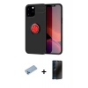 MARSİLYAN™- iPhone 12 Pro Max Kılıf Yankı Form Prime - Siyah 3D Antistatik Hayalet Cam Ekran Koruyucu + Shine Kamera Lens Koruma Cam - MI