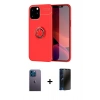 MARSİLYAN™- iPhone 12 Pro Max Kılıf Yankı Form Prime - Siyah 3D Antistatik Hayalet Cam Ekran Koruyucu + Neon Fosforlu Kamera Lens - MI