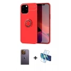 MARSİLYAN™- iPhone 12 Pro Max Kılıf Yankı Form Prime - Siyah 3D Antistatik Seramik Nano Ekran Koruyucu + Neon Fosforlu Kamera Lens - SI