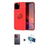 MARSİLYAN™- iPhone 12 Pro Max Kılıf Yankı Form Prime - Siyah 3D Antistatik Seramik Nano Ekran Koruyucu + Neon Fosforlu Kamera Lens - TU