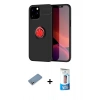 MARSİLYAN™- iPhone 12 Pro Max Kılıf Yankı Form Prime - Siyah 5D Eko Cam Ekran Koruyucu + Shine Kamera Lens Koruma Cam - GS