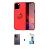 MARSİLYAN™- iPhone 12 Pro Max Kılıf Yankı Form Prime - Siyah 5D Eko Cam Ekran Koruyucu + Neon Fosforlu Kamera Lens - TU
