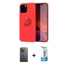 MARSİLYAN™- iPhone 12 Pro Max Kılıf Yankı Form Prime - Siyah 5D Eko Cam Ekran Koruyucu + Neon Fosforlu Kamera Lens - YL