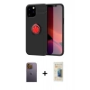 MARSİLYAN™- iPhone 12 Pro Max Kılıf Yankı Form Prime - Siyah 6D Mat Seramik Hayalet Nano Ekran Koruyucu + Neon Fosforlu Kamera Lens - SI