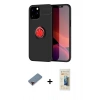 MARSİLYAN™- iPhone 12 Pro Max Kılıf Yankı Form Prime - Siyah 6D Mat Seramik Hayalet Nano Ekran Koruyucu + Metal Kamera Lens Koruma Cam - KI