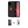 MARSİLYAN™- iPhone 12 Pro Max Kılıf Yankı Form Prime - Siyah 6D Mat Seramik Hayalet Nano Ekran Koruyucu + Neon Fosforlu Kamera Lens - TU