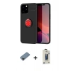 MARSİLYAN™- iPhone 12 Pro Max Kılıf Yankı Form Prime - Siyah Bilvis Hayalet Cam Ekran Koruyucu + Shine Kamera Lens Koruma Cam - SH