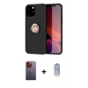 MARSİLYAN™- iPhone 12 Pro Max Kılıf Yankı Form Prime - Siyah Joko Magic 5D Cam + Neon Fosforlu Kamera Lens - TU