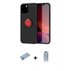 MARSİLYAN™- iPhone 12 Pro Max Kılıf Yankı Form Prime - Siyah Joko Magic 5D Cam + Shine Kamera Lens Koruma Cam - MI