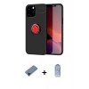MARSİLYAN™- iPhone 12 Pro Max Kılıf Yankı Form Prime - Siyah Joko Magic 5D Cam + Shine Kamera Lens Koruma Cam - SH