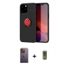 MARSİLYAN™- iPhone 12 Pro Max Kılıf Yankı Form Prime - Siyah Joko Magic 5D Hayalet Cam + Neon Fosforlu Kamera Lens - SI