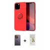 MARSİLYAN™- iPhone 12 Pro Max Kılıf Yankı Form Prime - Siyah Mat Seramik Nano Ekran Koruyucu + Sarı Neon Fosforlu Kamera Lens