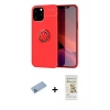 MARSİLYAN™- iPhone 12 Pro Max Kılıf Yankı Form Prime - Siyah Mat Seramik Nano Ekran Koruyucu + Shine Kamera Lens Koruma Cam - MI