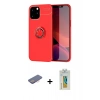 MARSİLYAN™- iPhone 12 Pro Max Kılıf Yankı Form Prime - Siyah Polymer Nano Ekran Koruyucu + Renkli Kamera Lens Koruma Cam - PE