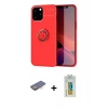 MARSİLYAN™- iPhone 12 Pro Max Kılıf Yankı Form Prime - Siyah Polymer Nano Ekran Koruyucu + Renkli Kamera Lens Koruma Cam - TU