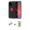 MARSİLYAN™- iPhone 12 Pro Max Kılıf Yankı Form Prime - Siyah Polymer Nano Ekran Koruyucu + Shine Kamera Lens Koruma Cam - MI