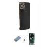 MARSİLYAN™- iPhone 12 Pro Max Kılıf Yankı Serisi - Şeffaf 360 Full Body Arka Koruyucu + Shine Kamera Lens Koruma Cam - GI