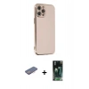 MARSİLYAN™- iPhone 12 Pro Max Kılıf Yankı Serisi - Şeffaf 360 Full Body Arka Koruyucu + Renkli Kamera Lens Koruma Cam - PE