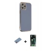 MARSİLYAN™- iPhone 12 Pro Max Kılıf Yankı Serisi - Şeffaf 360 Full Body Arka Koruyucu + Shine Kamera Lens Koruma Cam - PE