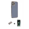 MARSİLYAN™- iPhone 12 Pro Max Kılıf Yankı Serisi - Şeffaf 360 Full Body Arka Koruyucu + Shine Kamera Lens Koruma Cam - SABE