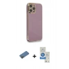 MARSİLYAN™- iPhone 12 Pro Max Kılıf Yankı Serisi - Şeffaf Royal Nano Ekran Koruyucu + Shine Kamera Lens Koruma Cam - GD