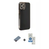 MARSİLYAN™- iPhone 12 Pro Max Kılıf Yankı Serisi - Şeffaf Royal Nano Ekran Koruyucu + Metal Kamera Lens Koruma Cam - KI