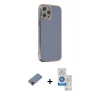 MARSİLYAN™- iPhone 12 Pro Max Kılıf Yankı Serisi - Şeffaf Royal Nano Ekran Koruyucu + Metal Kamera Lens Koruma Cam - KI