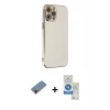 MARSİLYAN™- iPhone 12 Pro Max Kılıf Yankı Serisi - Şeffaf Royal Nano Ekran Koruyucu + Metal Kamera Lens Koruma Cam - KI
