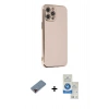 MARSİLYAN™- iPhone 12 Pro Max Kılıf Yankı Serisi - Şeffaf Royal Nano Ekran Koruyucu + Metal Kamera Lens Koruma Cam - KI