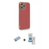 MARSİLYAN™- iPhone 12 Pro Max Kılıf Yankı Serisi - Şeffaf Royal Nano Ekran Koruyucu + Shine Kamera Lens Koruma Cam - MI