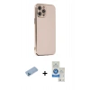 MARSİLYAN™- iPhone 12 Pro Max Kılıf Yankı Serisi - Şeffaf Royal Nano Ekran Koruyucu + Shine Kamera Lens Koruma Cam - MI