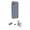 MARSİLYAN™- iPhone 12 Pro Max Kılıf Yankı Serisi - Şeffaf Royal Nano Ekran Koruyucu + Renkli Kamera Lens Koruma Cam - TU
