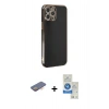 MARSİLYAN™- iPhone 12 Pro Max Kılıf Yankı Serisi - Şeffaf Royal Nano Ekran Koruyucu + Renkli Kamera Lens Koruma Cam - TU