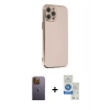MARSİLYAN™- iPhone 12 Pro Max Kılıf Yankı Serisi - Şeffaf Royal Nano Ekran Koruyucu + Neon Fosforlu Kamera Lens - SI