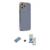 MARSİLYAN™- iPhone 12 Pro Max Kılıf Yankı Serisi - Şeffaf Royal Nano Ekran Koruyucu + Shine Kamera Lens Koruma Cam - GS