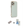 MARSİLYAN™- iPhone 12 Pro Max Kılıf Yankı Serisi - Şeffaf Royal Nano Ekran Koruyucu + Shine Kamera Lens Koruma Cam - SABE