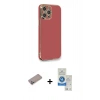 MARSİLYAN™- iPhone 12 Pro Max Kılıf Yankı Serisi - Şeffaf Royal Nano Ekran Koruyucu + Shine Kamera Lens Koruma Cam - SABE