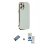 MARSİLYAN™- iPhone 12 Pro Max Kılıf Yankı Serisi - Şeffaf Royal Nano Ekran Koruyucu + Shine Kamera Lens Koruma Cam - SH