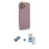 MARSİLYAN™- iPhone 12 Pro Max Kılıf Yankı Serisi - Şeffaf Royal Nano Ekran Koruyucu + Shine Kamera Lens Koruma Cam - SH